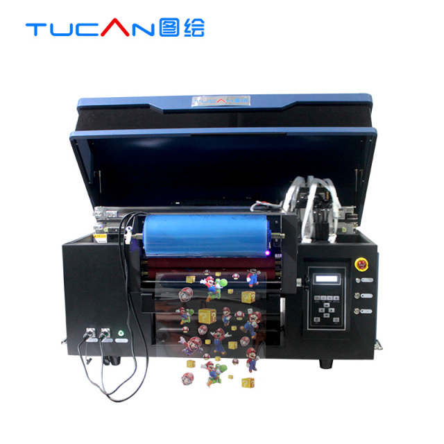 4060 size i3200-U1 print head 3-in-1 multifunctional UV printer flat cylinder printer UV DTF film sticker printing effect