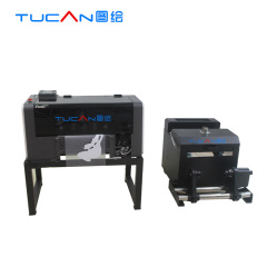 Tucan new 30cm 12inches Direct To PET Film Roll Dual XP600 Print head DTF printer with powder machine