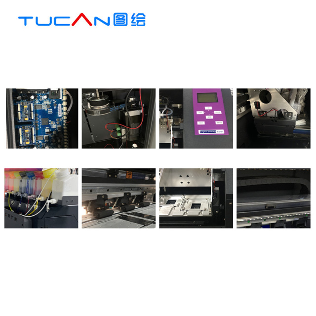 60cm DTF printer 2-4 heads for full color 9 colors DTF printing with flurocent colors new technology