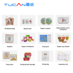 Tucan TC-300A MINI  One Pass Printer Machine Automatic Flatbed Inkjet Corrugated Cardboard Logo Printer