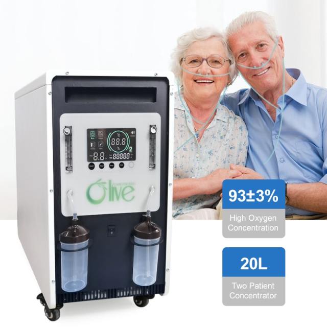 Olive 20L--Wholesale Hospital Oxygen Equipment 2 Person High Flow 20L Oxygen Concentrator Machine