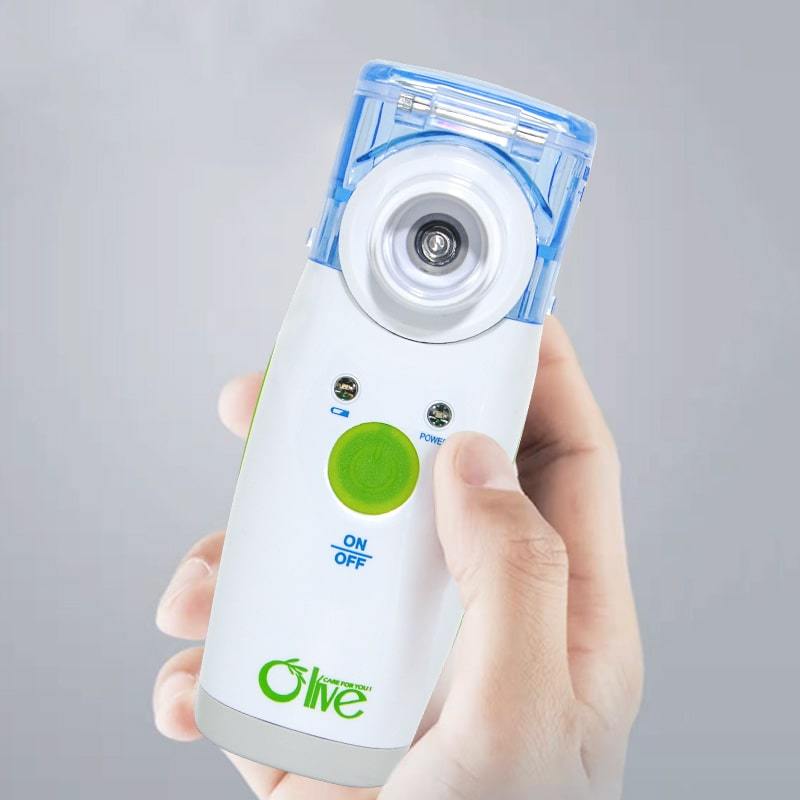 Nebulizador ultrasónico portátil de oliva para niños y uso en viajes