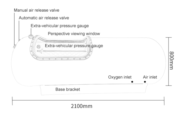 Wholesale 2.0 ATA Hard Shell Hyperbaric Oxygen Chamber HBOT Hard Hyperbaric Chamber