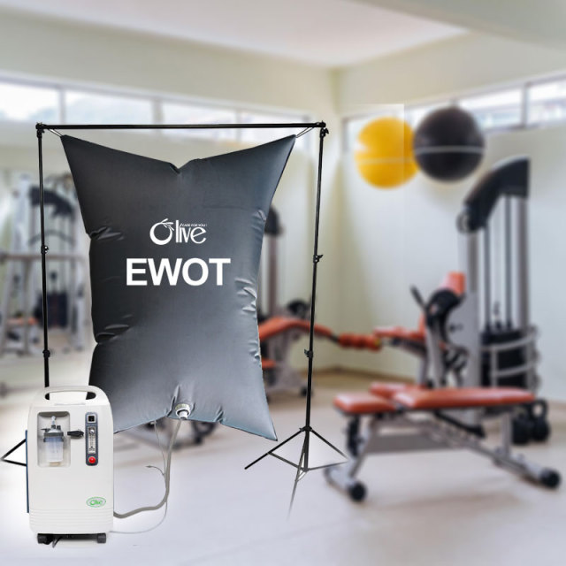 EWOT Oxygen Concentrator with 100L Reservoir Bag for Exercise With Oxygen Therapy