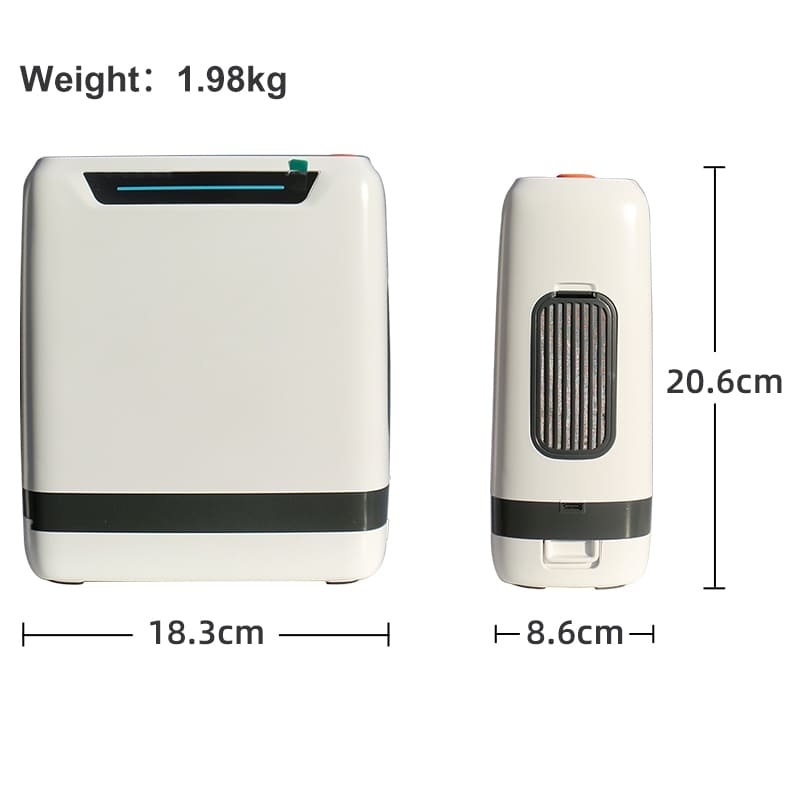 2024 5L Mountain High Oxygen Systems Mini Portable Rechargeable Pulse Oxygene Concentrator For Mountain Climbing