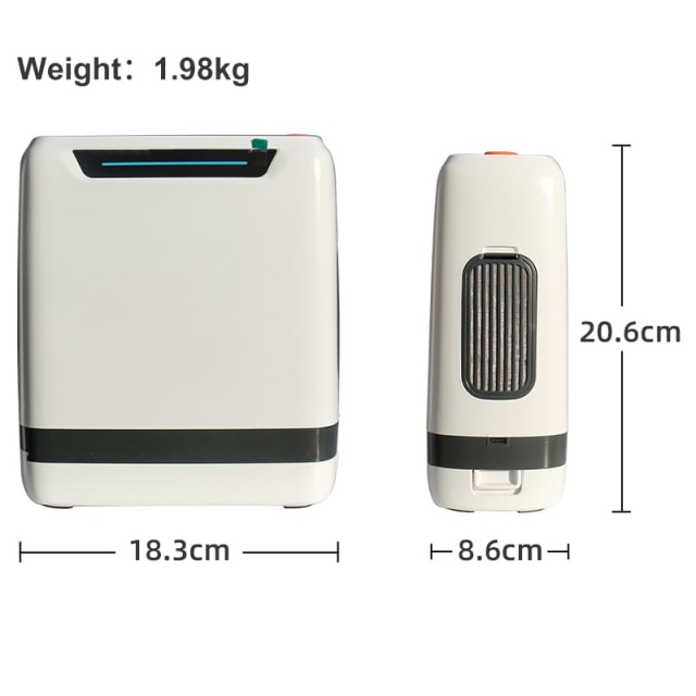 2024 5L Continuous Flow Portable Battery Pulse Oxygen Concentrator With Bag Use In Car, Outdoor