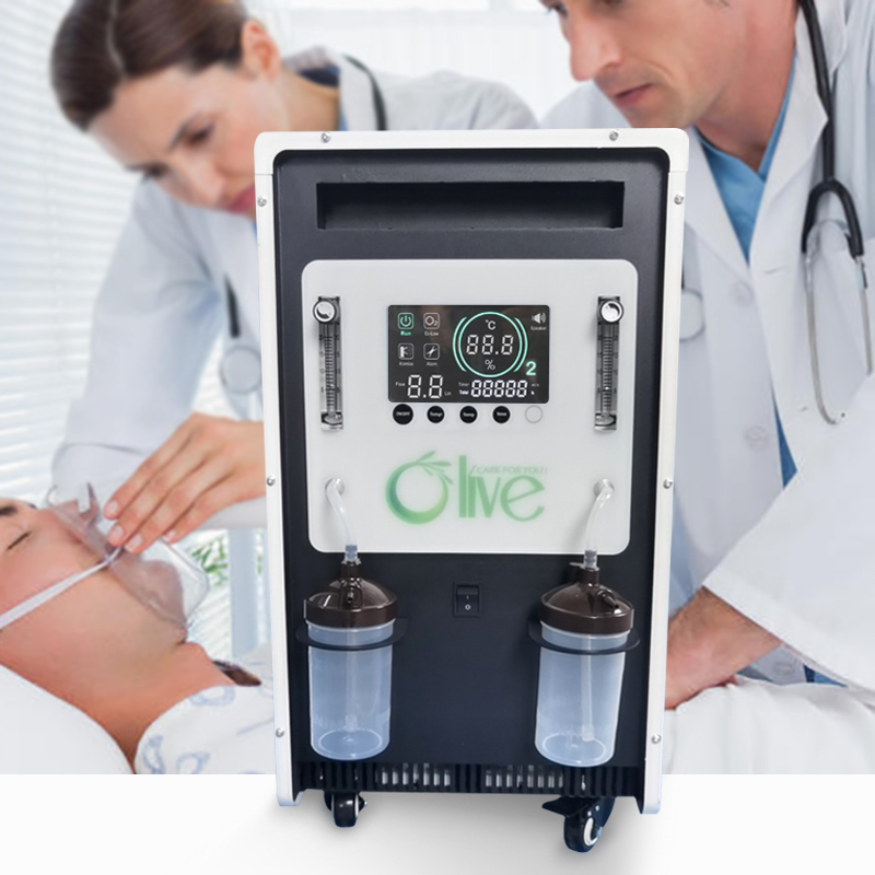 Oxygen Concentrator,Olive 20L--Wholesale Hospital Oxygen Equipment 2 Person High Flow 20L Oxygen Concentrator Machine