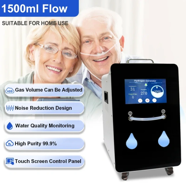 New Product 1500ML High Flow Hydrogen Therapy Generator Hydrogen Inhaler Hydrogen Inhalation Therapy Machine