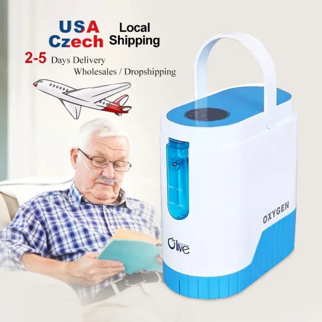 Travel 5 Liter Portable Oxygen Concentrator With Battery For Health Care