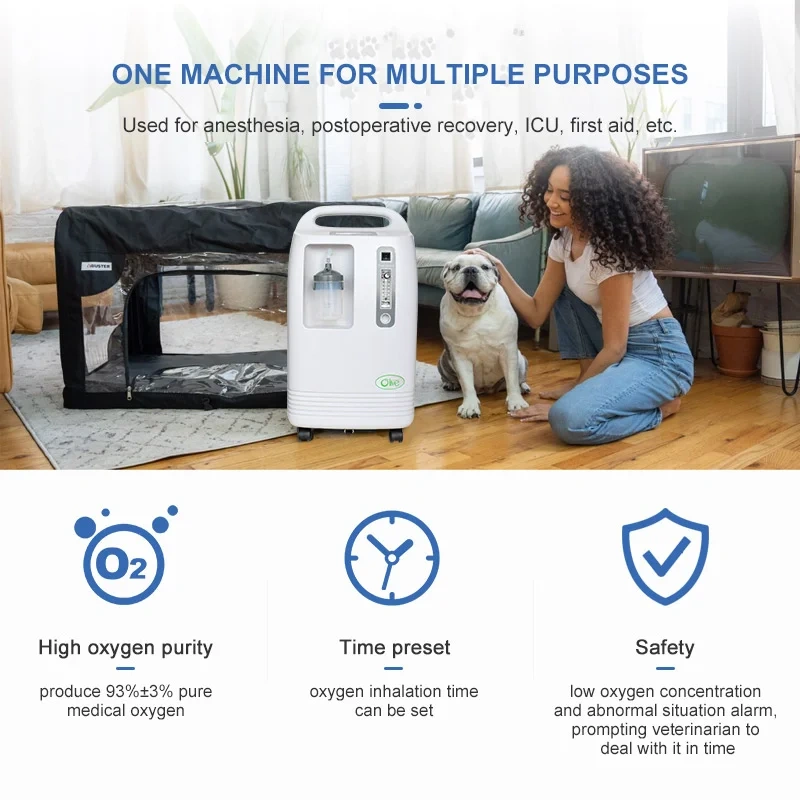 Oxygen Concentrator,10L Veterinary Hospital Oxygen Equipment Oxygen Concentrator for Pet Breath Oxygen