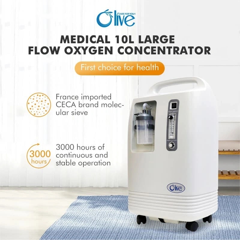 Oxygen Concentrator,Olive 10L- OLV-10SWholesale Clinic/ Medical Oxygen Concentrator Supplies 96% High Purity 9L 10 Lpm Oxygen Generator Machine