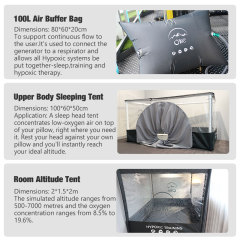 Oxygen Concentrator,Altitude Tent and Hypoxic Chambers for  Training  Hypoxia