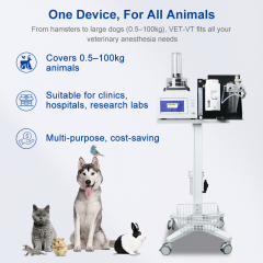 Oxygen Concentrator,Vet Respiratory Dog Anesthesia Machine Medical 0.5-100kg Animals Veterinary Anesthesia Medicine with Trolley