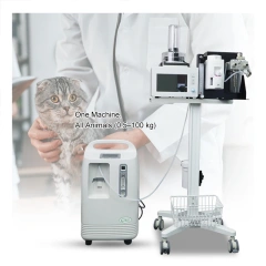 Oxygen Concentrator,Vet Respiratory Dog Anesthesia Machine Medical 0.5-100kg Animals Veterinary Anesthesia Medicine with Trolley