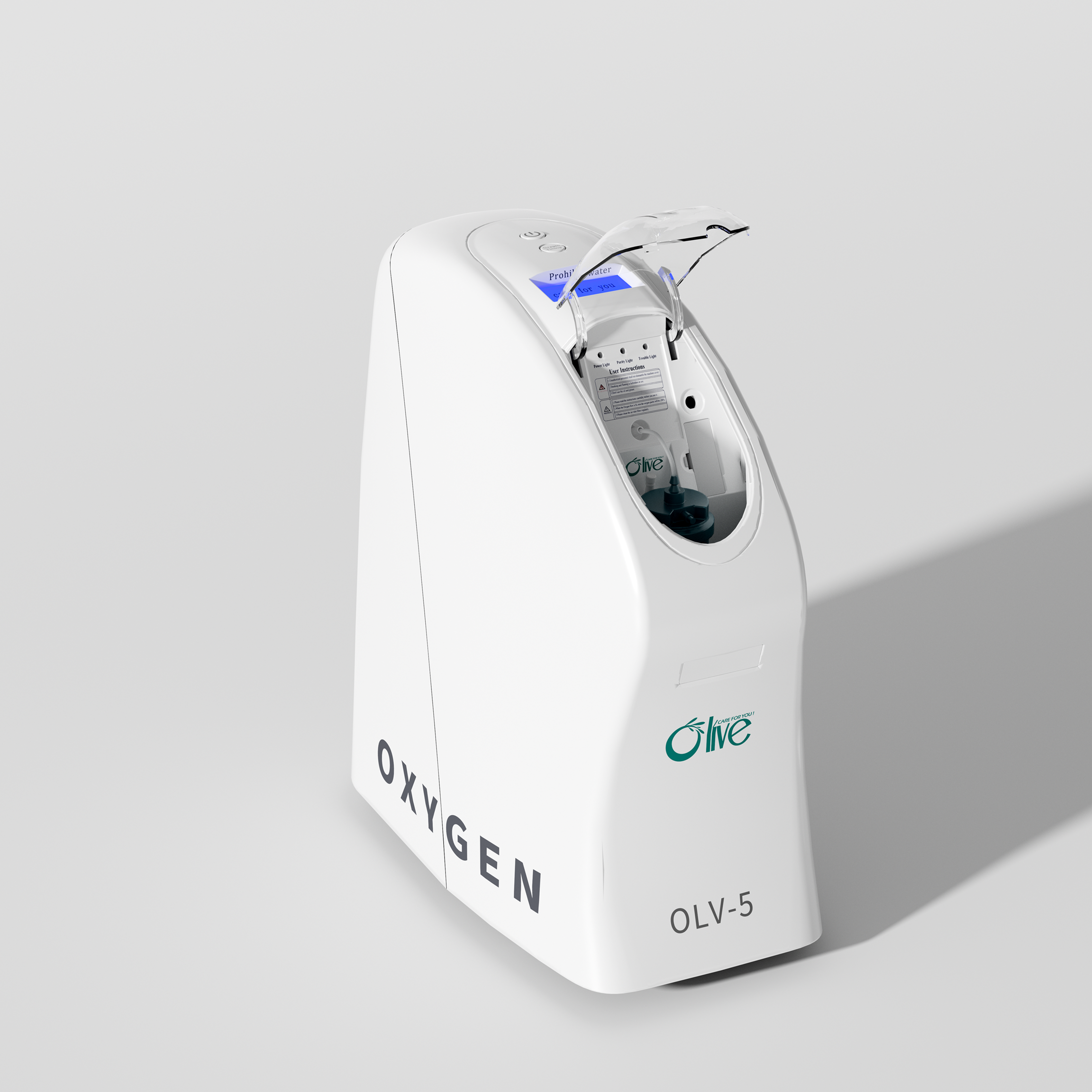 Oxygen Concentrator,OLV-5 High Efficient 5L Continuous Flow Home Oxygen Concentrator Longer Lifespan