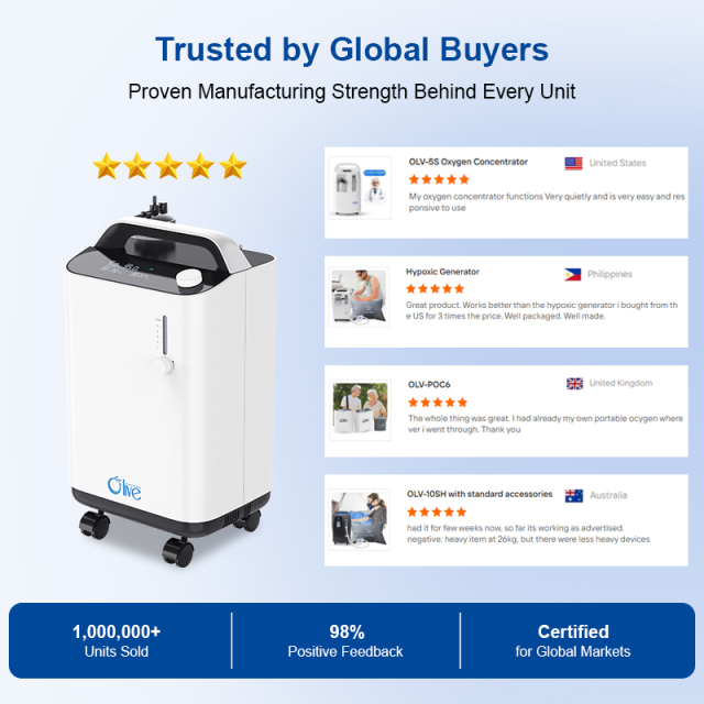 OLV-5X 5L ultra-quiet medical grade oxygen concentrator