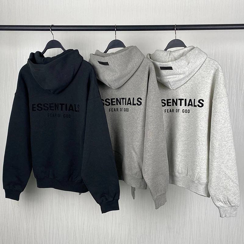 SS22 Essentials Hoodie (Black Velvety)