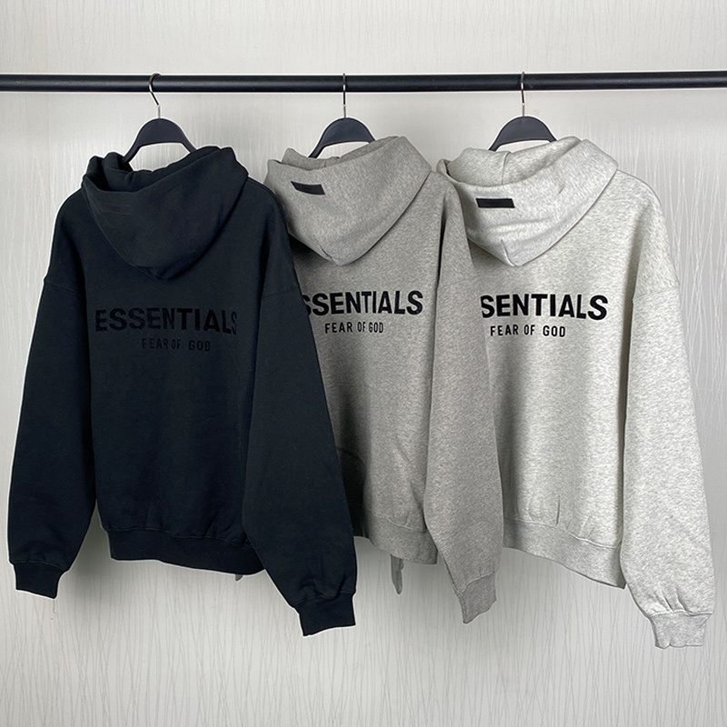 SS22 Essentials Hoodie (Black Velvety)