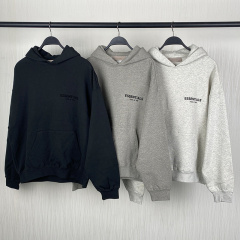 SS22 Essentials Hoodie (Black Velvety)