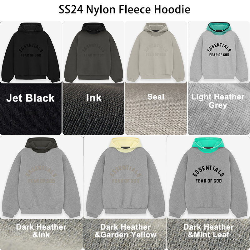 SS24 Essentials Nylon Fleece Hoodie