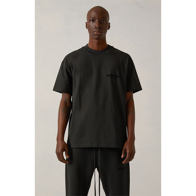 SS22 Essentials S-Shirt (Black Velvety Print)