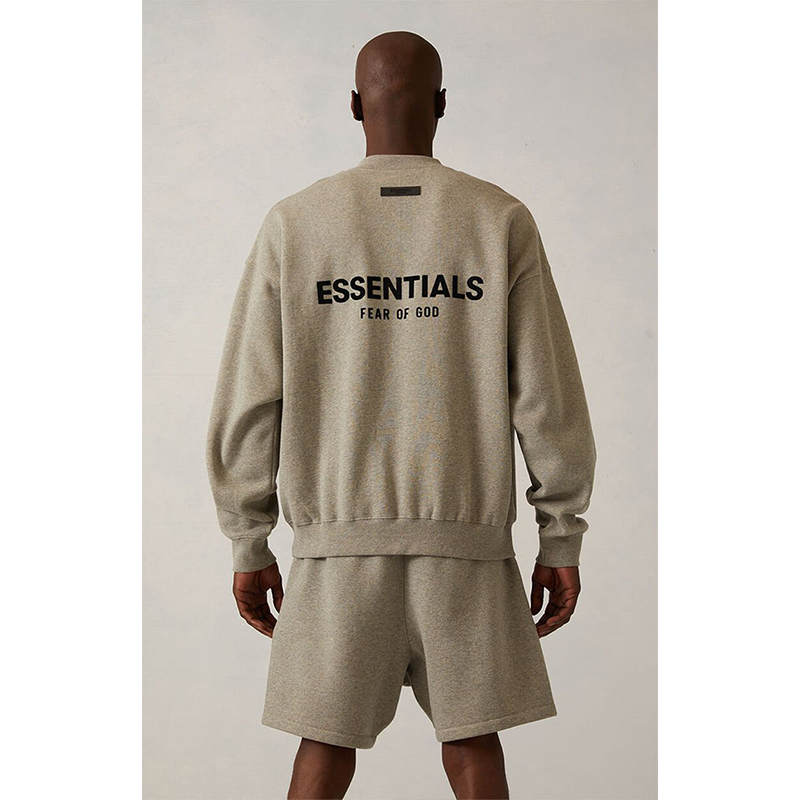 SS22 Essentials Crewneck Sweatshirt (Black Velvety Print)