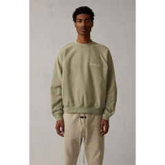 SS22 Essentials Crewneck Sweatshirt (White Velvety Print)