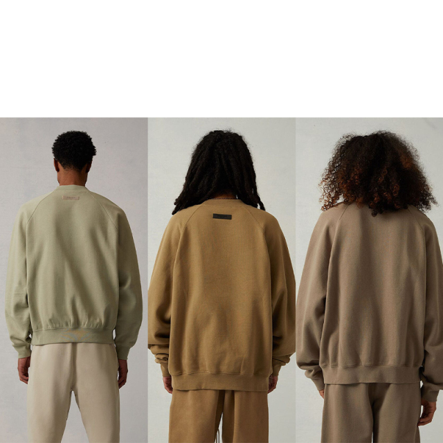 SS22 Essentials Crewneck Sweatshirt (White Velvety Print)