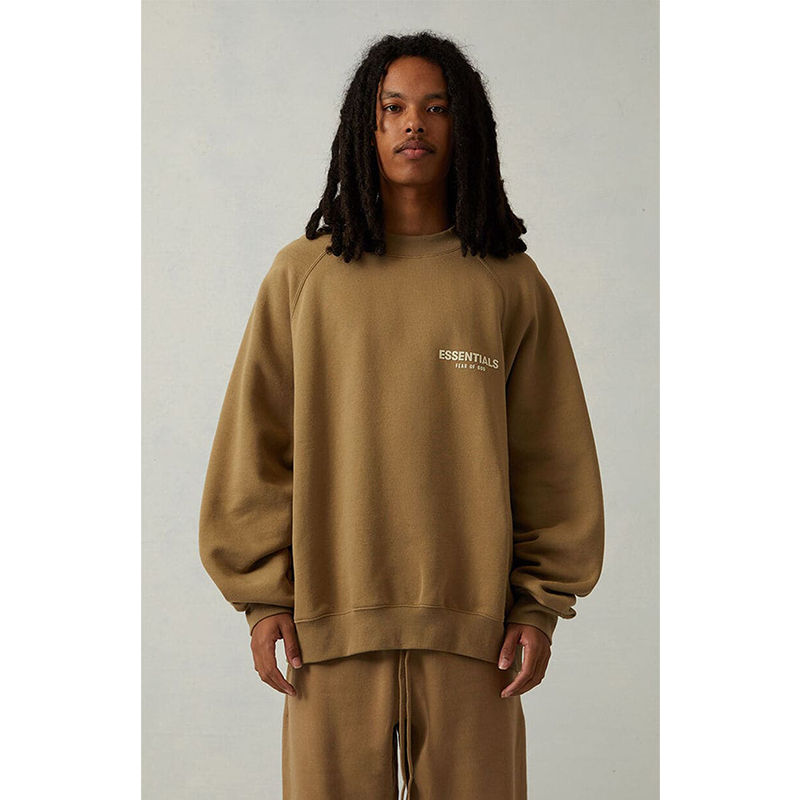 SS22 Essentials Crewneck Sweatshirt (White Velvety Print)