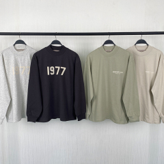 SS22 Essentials LShirt (White Velvety Print L-Shirt)