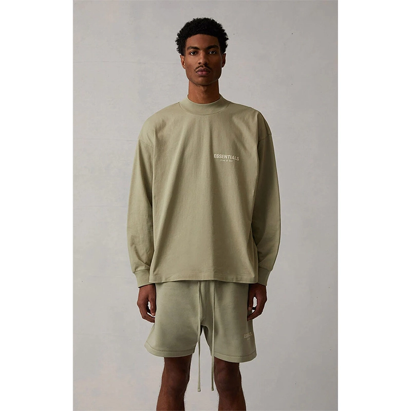 SS22 Essentials LShirt (White Velvety Print L-Shirt)