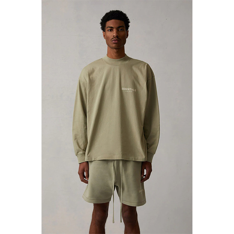 SS22 Essentials LShirt (White Velvety Print L-Shirt)