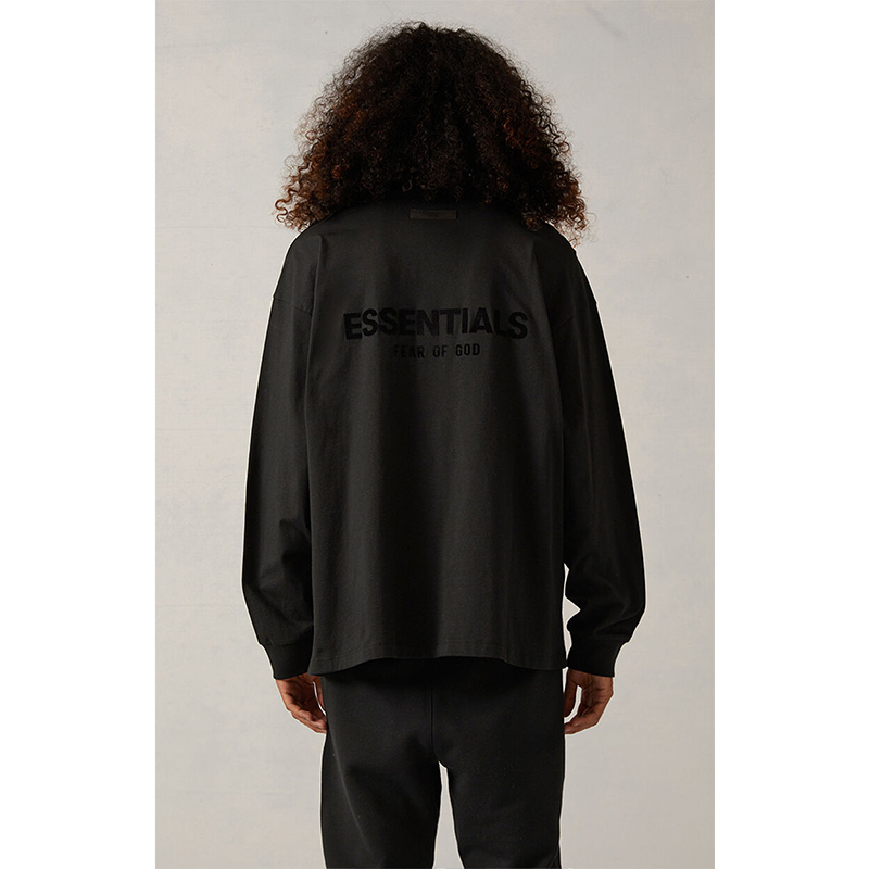 SS22 Essentials LShirt (Black Velvety Print LShirt)