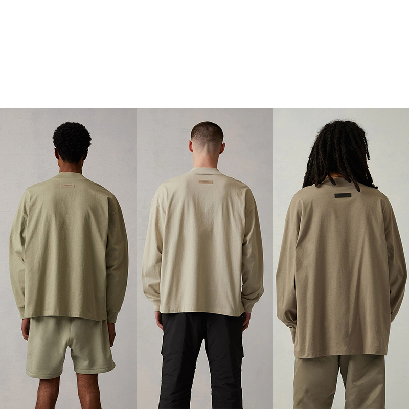 SS22 Essentials LShirt (White Velvety Print L-Shirt)