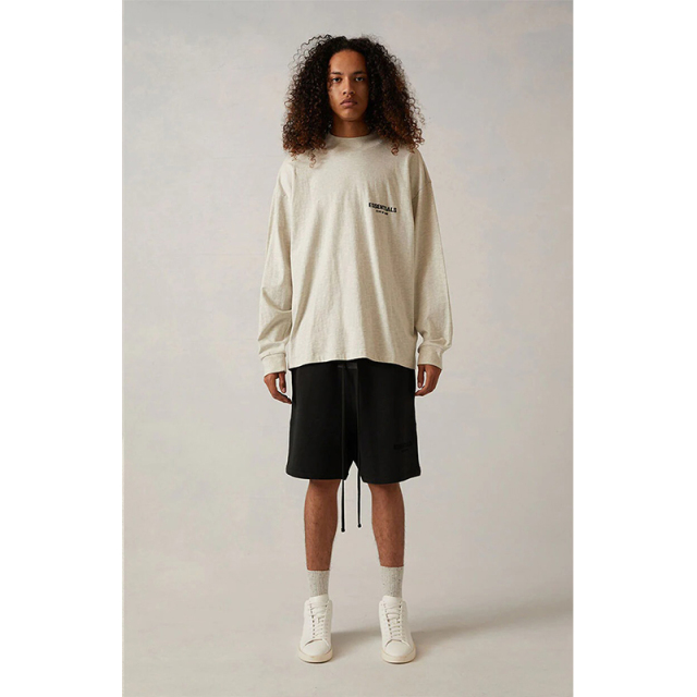 SS22 Essentials LShirt (Black Velvety Print LShirt)