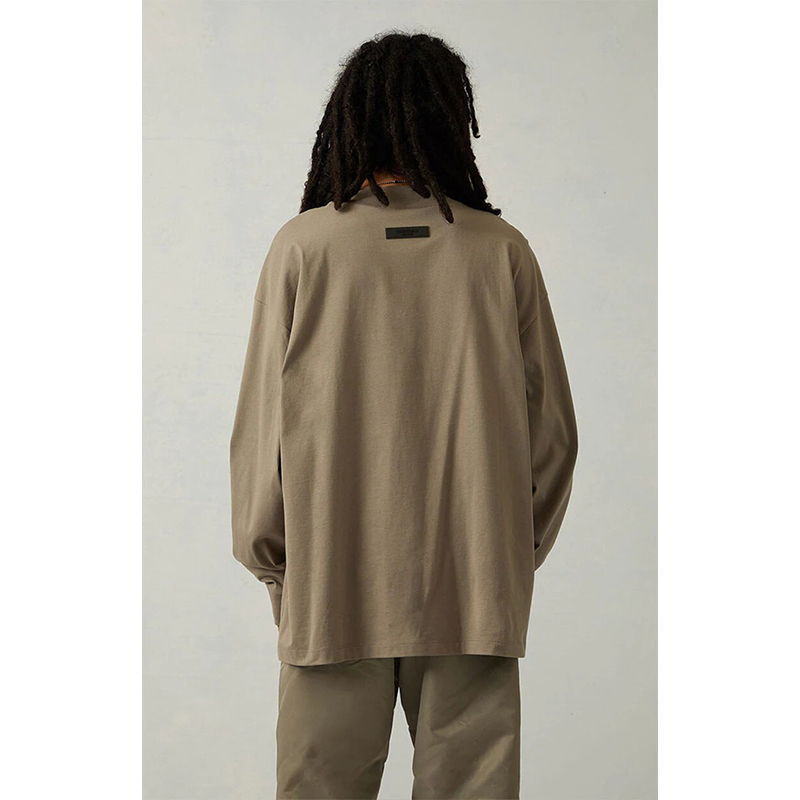 SS22 Essentials LShirt (White Velvety Print L-Shirt)