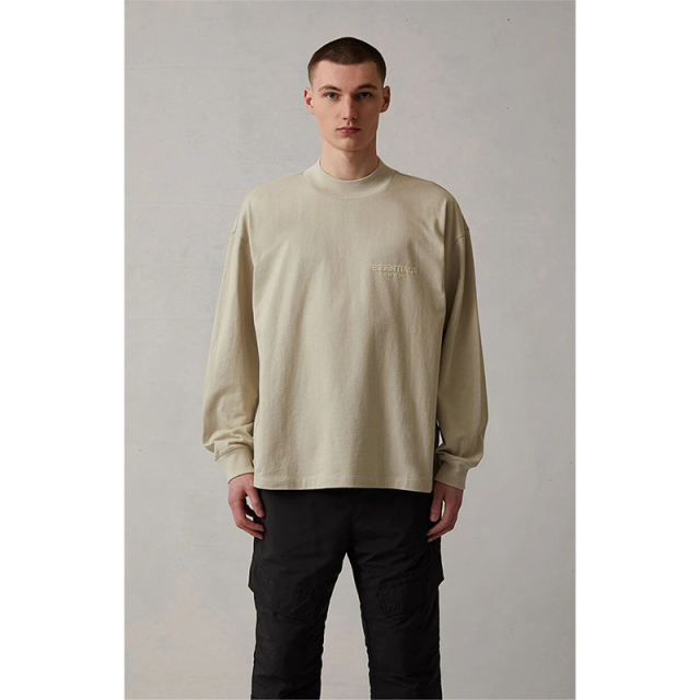 SS22 Essentials LShirt (White Velvety Print L-Shirt)