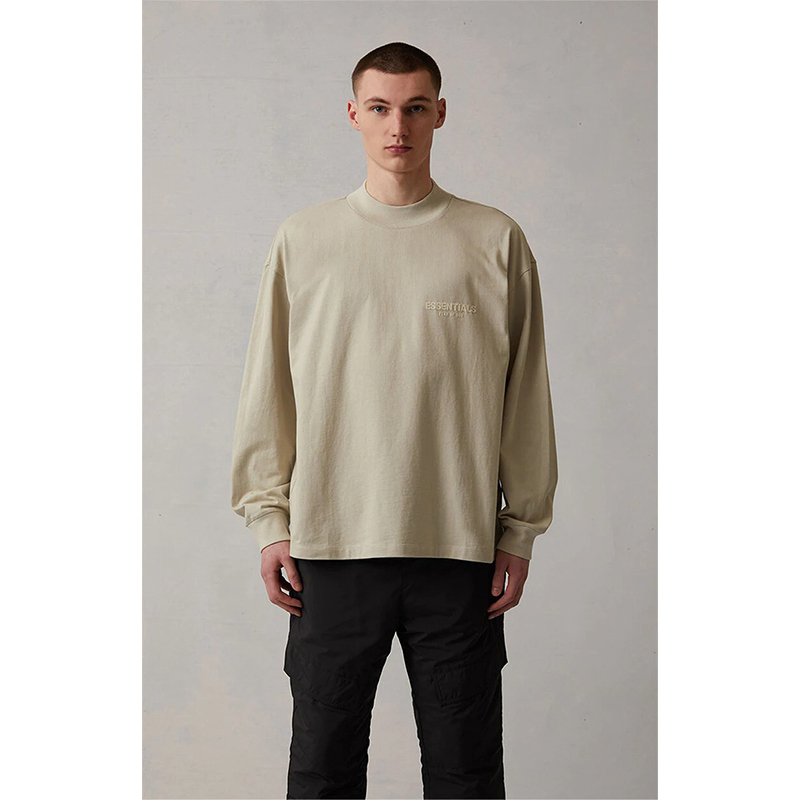 SS22 Essentials LShirt (White Velvety Print L-Shirt)