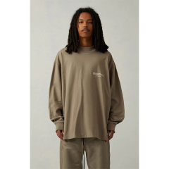 SS22 Essentials LShirt (White Velvety Print L-Shirt)