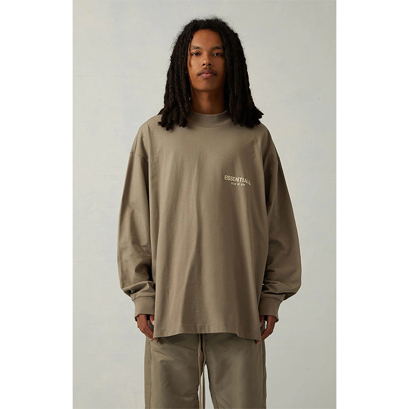 SS22 Essentials LShirt (White Velvety Print L-Shirt)