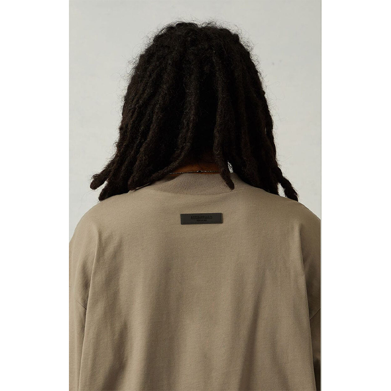 SS22 Essentials LShirt (White Velvety Print L-Shirt)