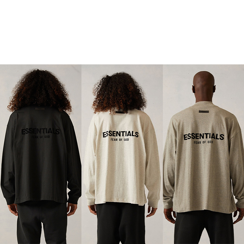 SS22 Essentials LShirt (Black Velvety Print LShirt)