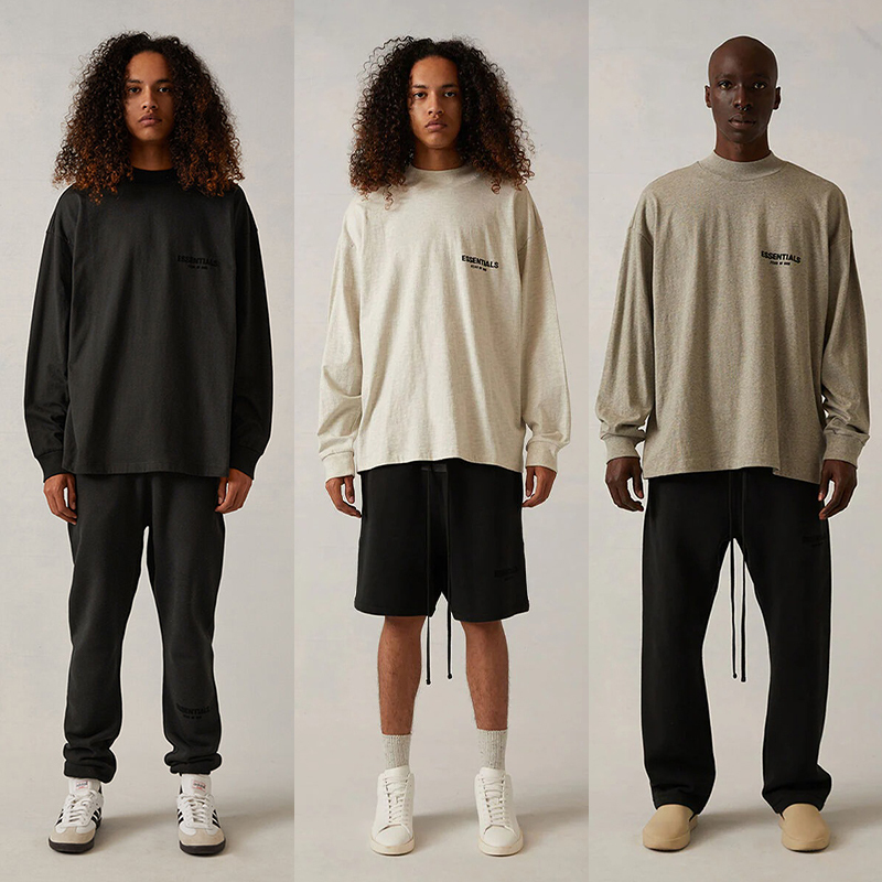 SS22 Essentials LShirt (Black Velvety Print LShirt)