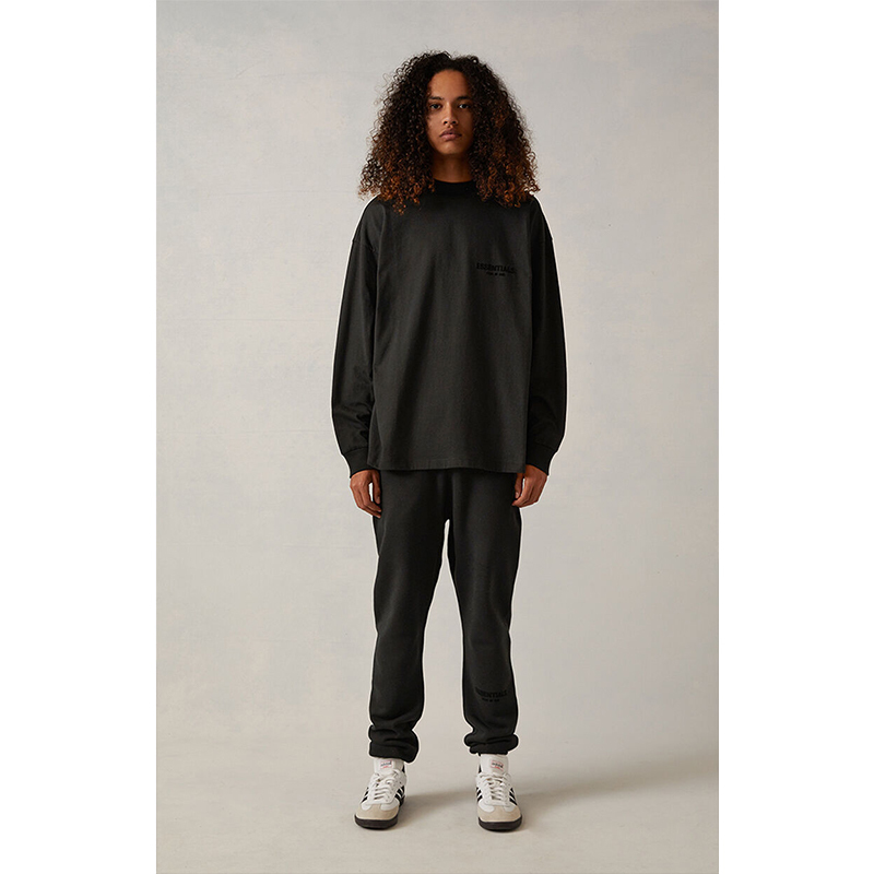 SS22 Essentials LShirt (Black Velvety Print LShirt)