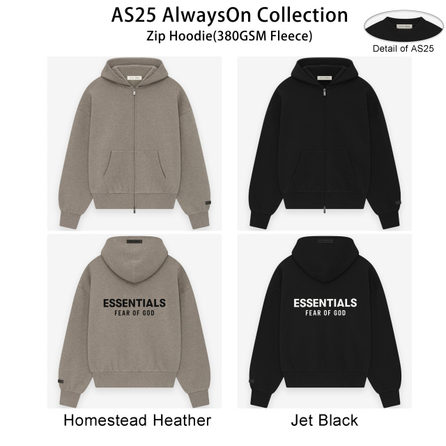 AS25 Essentials Full-Zip Hoodie (Always On Collection)