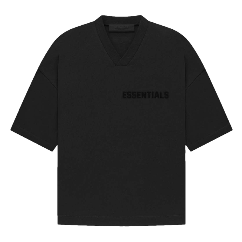 SS23 V-neck S-shirt Black Core Collection Essentials S-Shirt