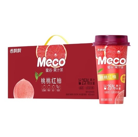 香飘飘果茶桃桃红柚400ml