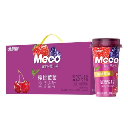 香飘飘果茶樱桃莓莓400ml