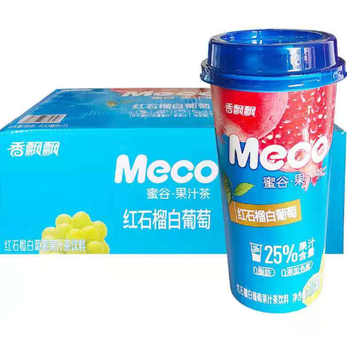 香飘飘果茶红石榴白葡萄400ml