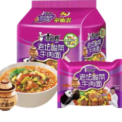 康师傅老坛酸菜牛肉面5连包